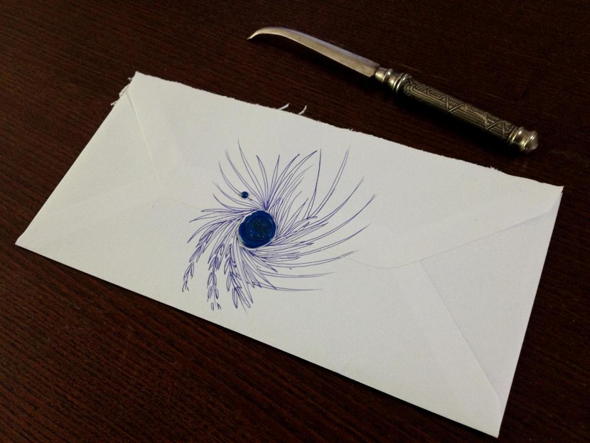 Envelope with Hand Drawn embellishments
