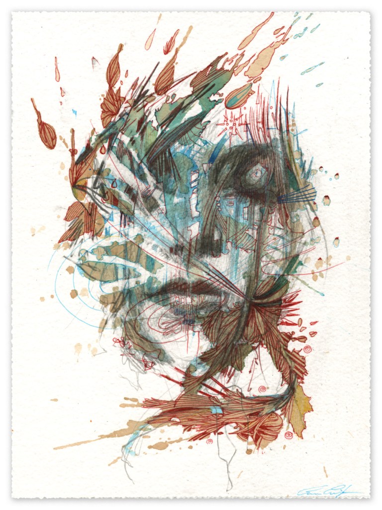 momentary, ink and tea on 535gsm bockingford watercolour paper 21 x 29cm £475